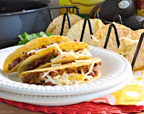 Beef and Red Bean Tacos