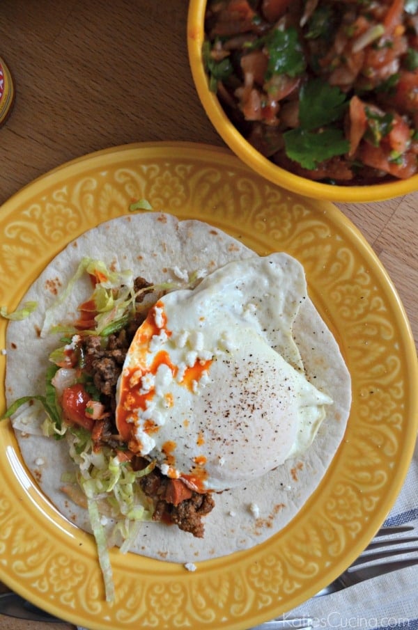 Open-Faced Mexican Breakfast Tacos 1