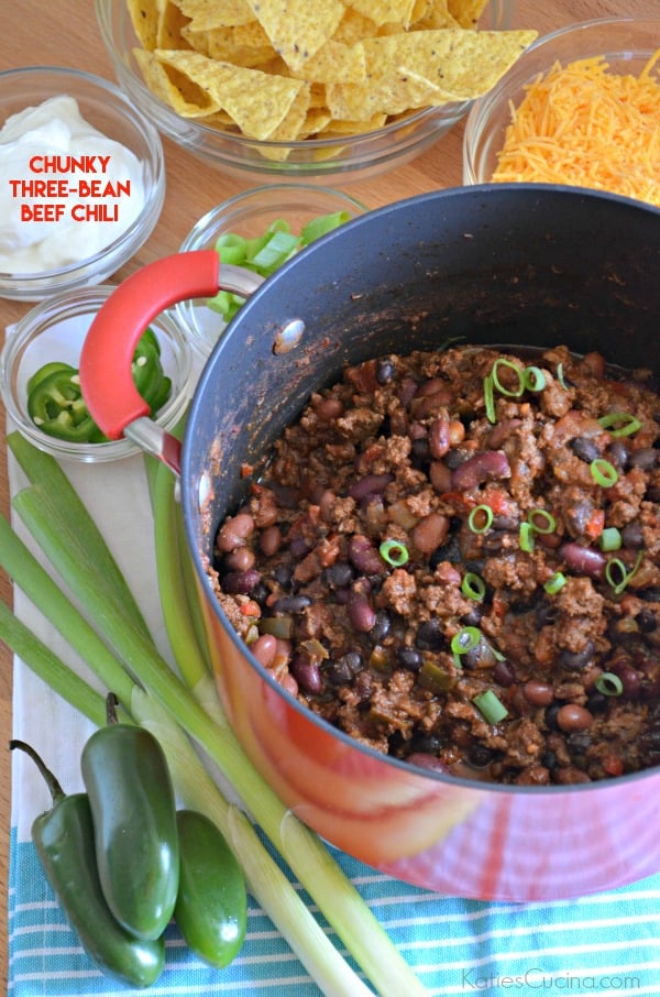 Chunky Three-Bean Beef Chili