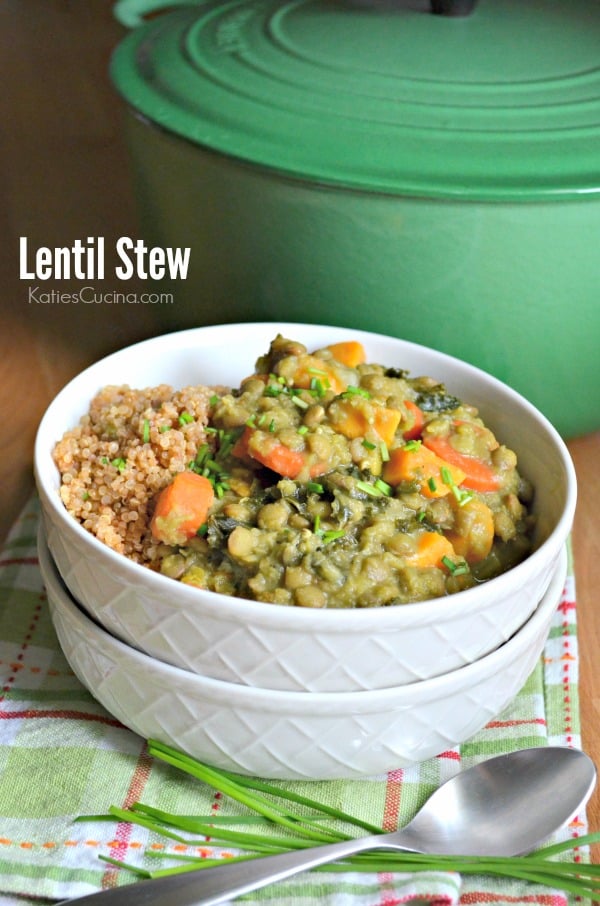 The most amazing lentil stew recipe made in just under an hour and perfect for a meatless monday!