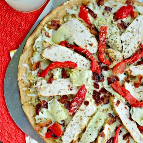 Artichoke Chicken and Bacon Grilled Pizza #WorldMarketTribe #‎WorldMarketLove4Outdoors‬ #Sponsored