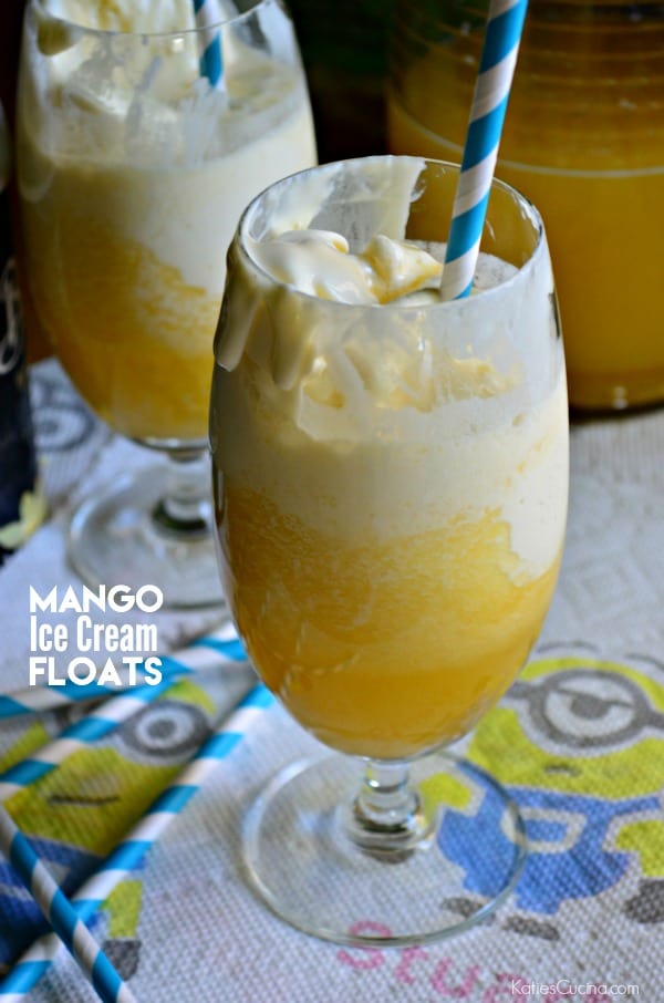 Mango Ice Cream Floats