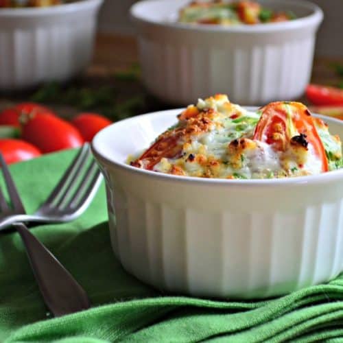 Tomato, Spinach and Feta Egg White Soufflés