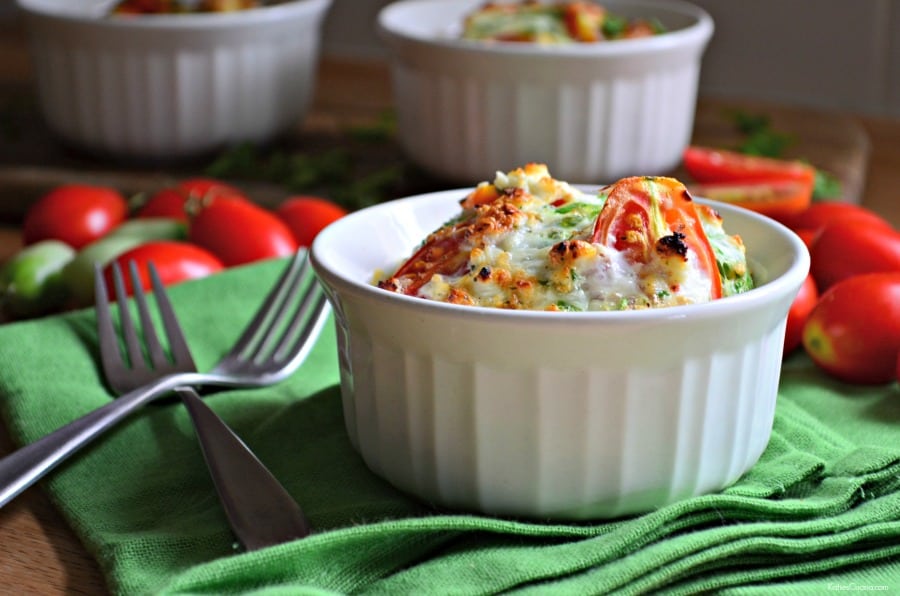 Tomato, Spinach and Feta Egg White Soufflés