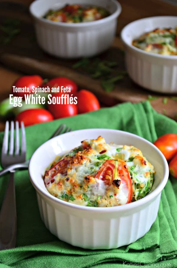 Tomato, Spinach and Feta Egg White Soufflés