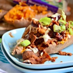 Barbecue Chicken Stuffed Sweet Potatoes