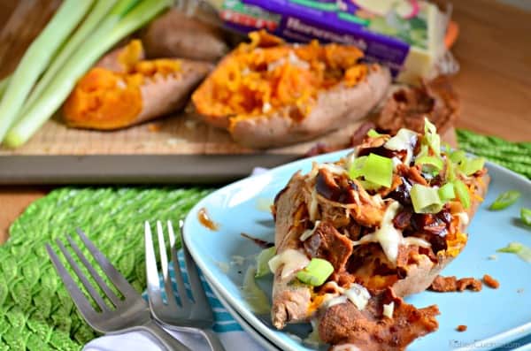 Barbecue Chicken Stuffed Sweet Potatoes