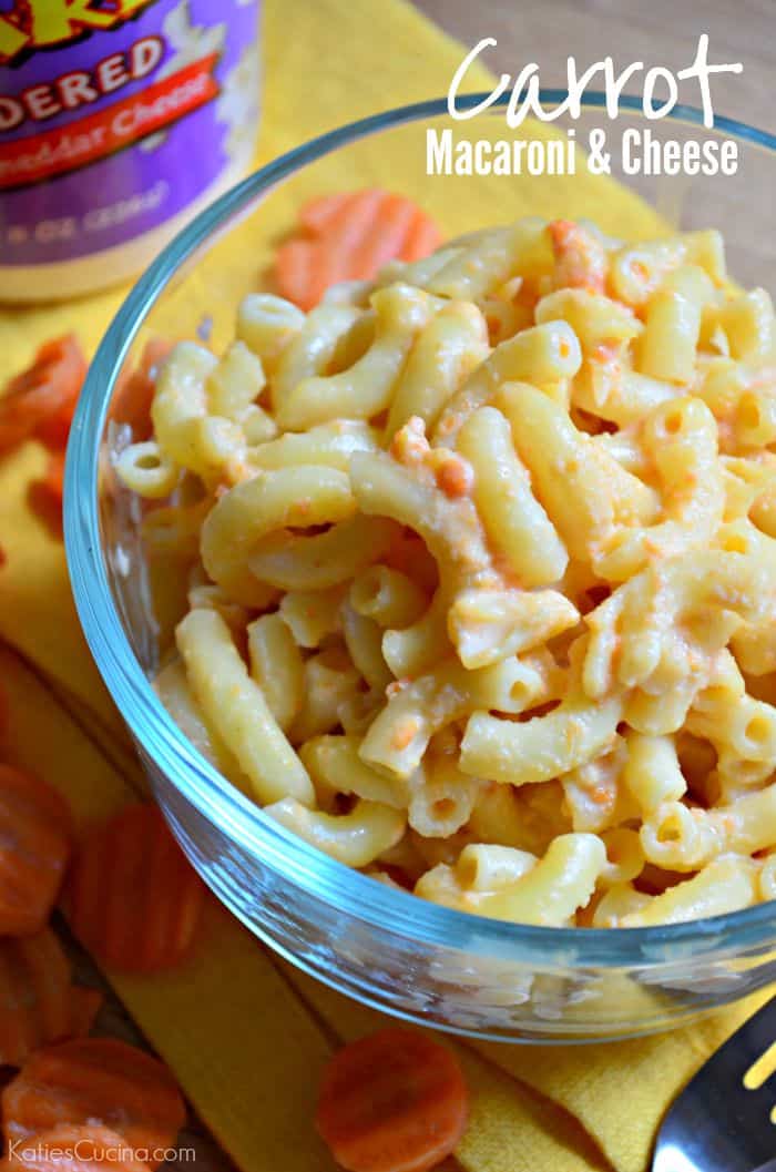 Carrot Macaroni and Cheese Recipe -- perfect way to sneak in veggies into your kids meal! 