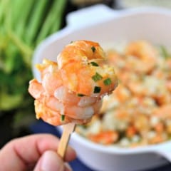 Sautéed Buffalo Shrimp with Bleu Cheese