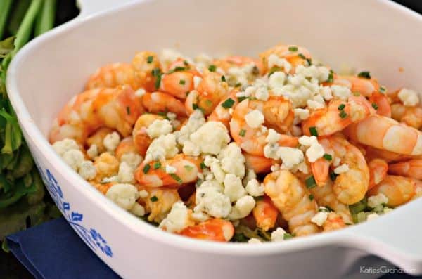 Sautéed Buffalo Shrimp with Bleu Cheese