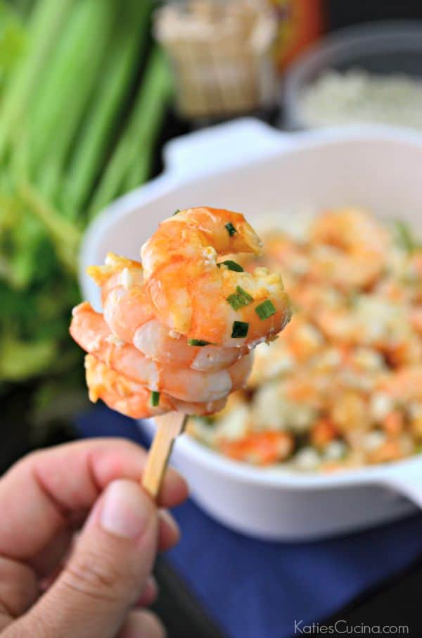 Sautéed Buffalo Shrimp with Bleu Cheese