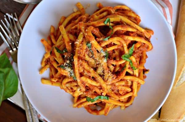 One Pot Pasta with Pork Ragù Sauce Recipe #GourmetGetaway