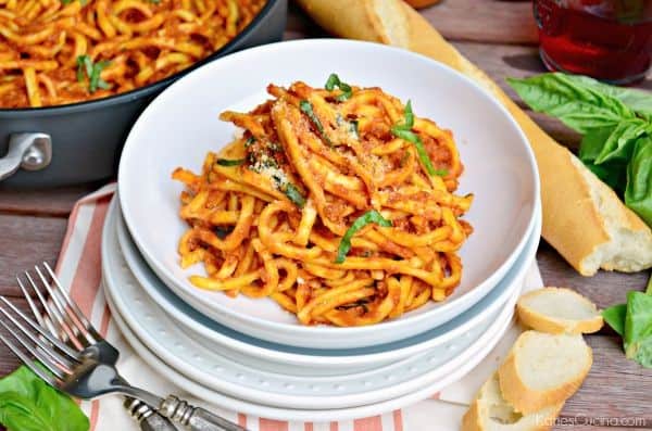 One Pot Pasta with Pork Ragù Sauce Recipe #GourmetGetaway