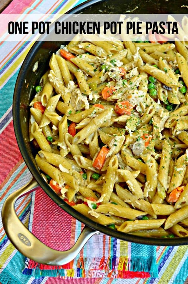 One Pot Chicken Pot Pie Pasta