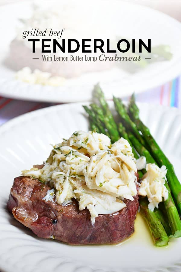 the best Grilled Beef Tenderloin with Lemon Butter Lump Crabmeat recipe