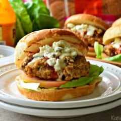 Grilled Buffalo Chicken Burgers