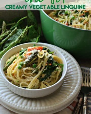 One Pot Creamy Vegetable Linguine