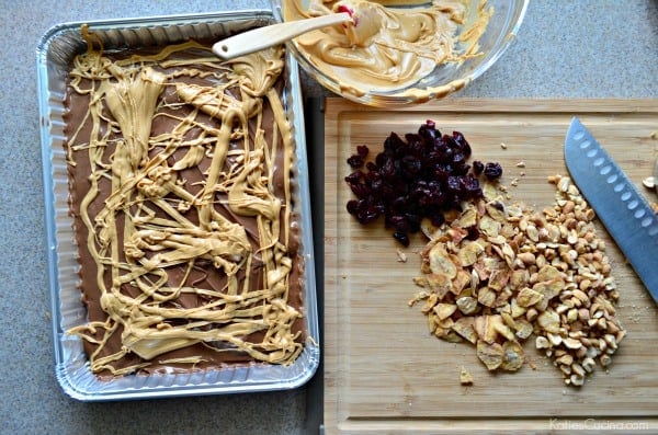 Step 2: Chocolate PB&J Banana Bark Recipe #ReynoldsHoliday #Ad