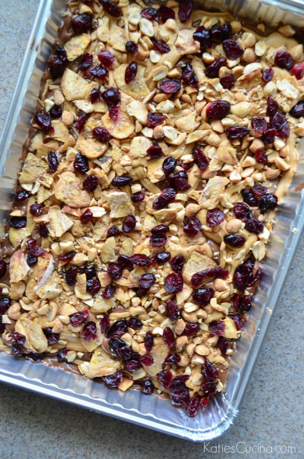 Step 3: Chocolate PB&J Banana Bark Recipe #ReynoldsHoliday #Ad