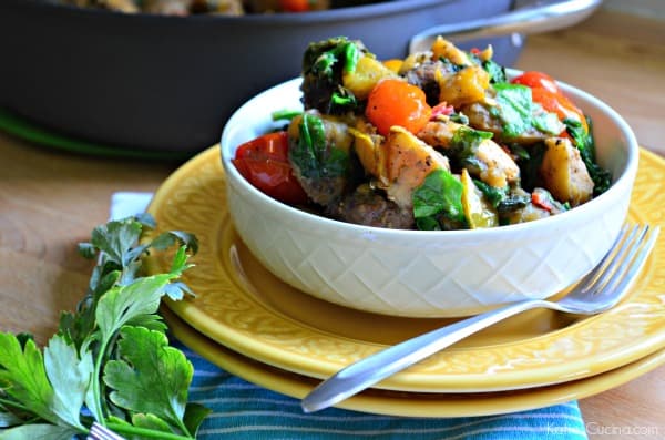 One Pot Italian Sausage and Potato Skillet