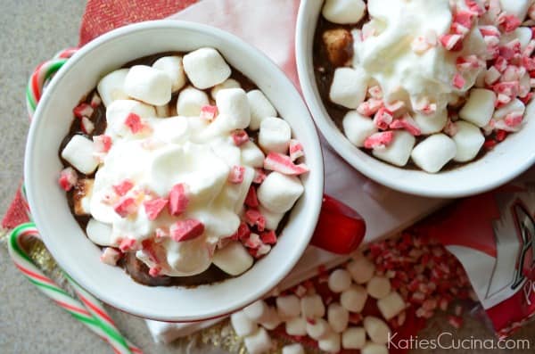 Slow Cooker Boozy Peppermint Hot Cocoa