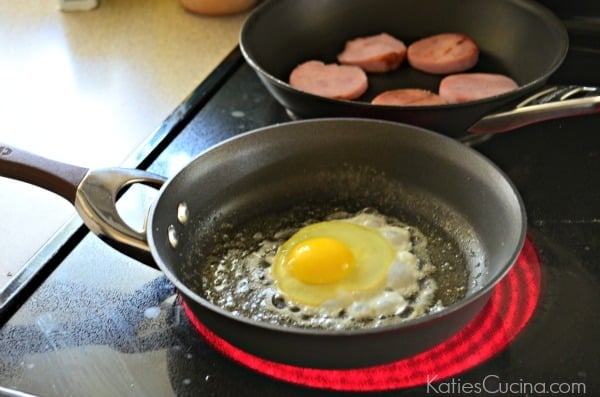 Southern Biscuit Breakfast Sandwiches - fried egg