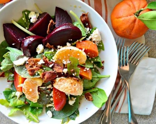 Beet, Bacon, and Citrus Salad with Garlic-Citrus Vinaigrette