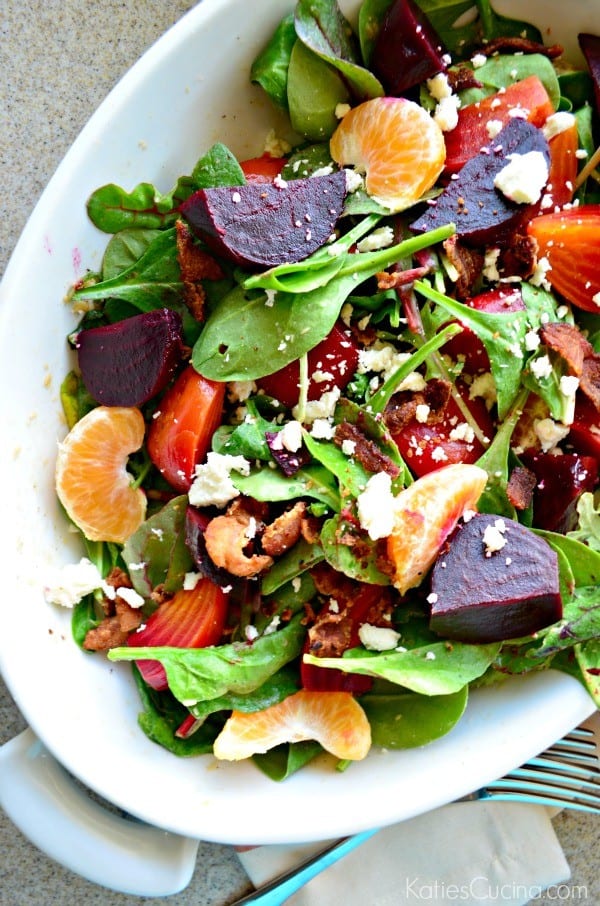 Beet, Bacon, and Citrus Salad with Garlic-Citrus Vinaigrette