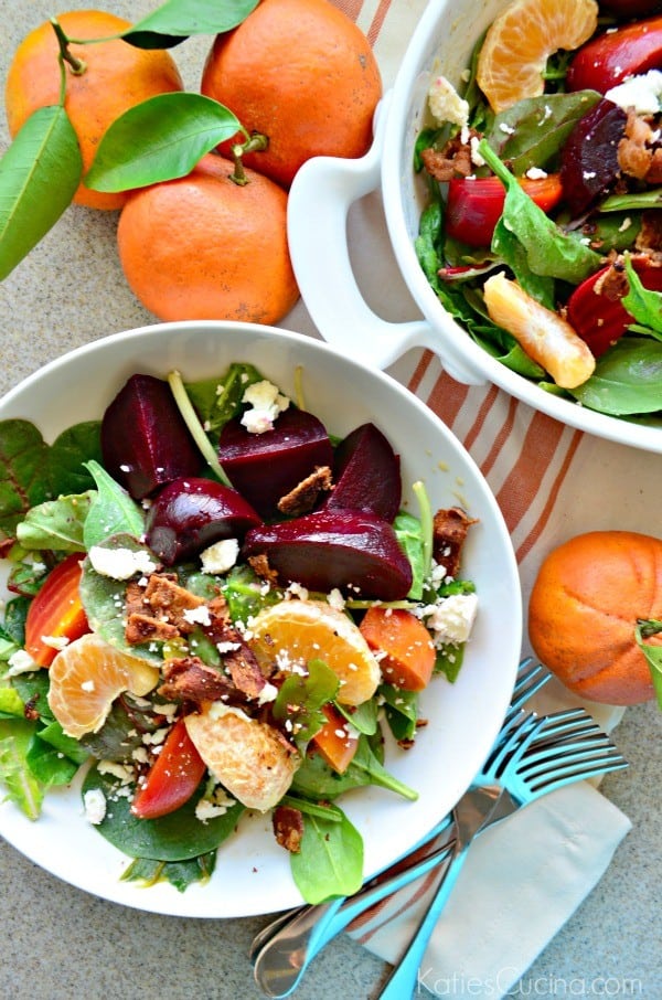 Beet, Bacon, and Citrus Salad with Garlic-Citrus Vinaigrette