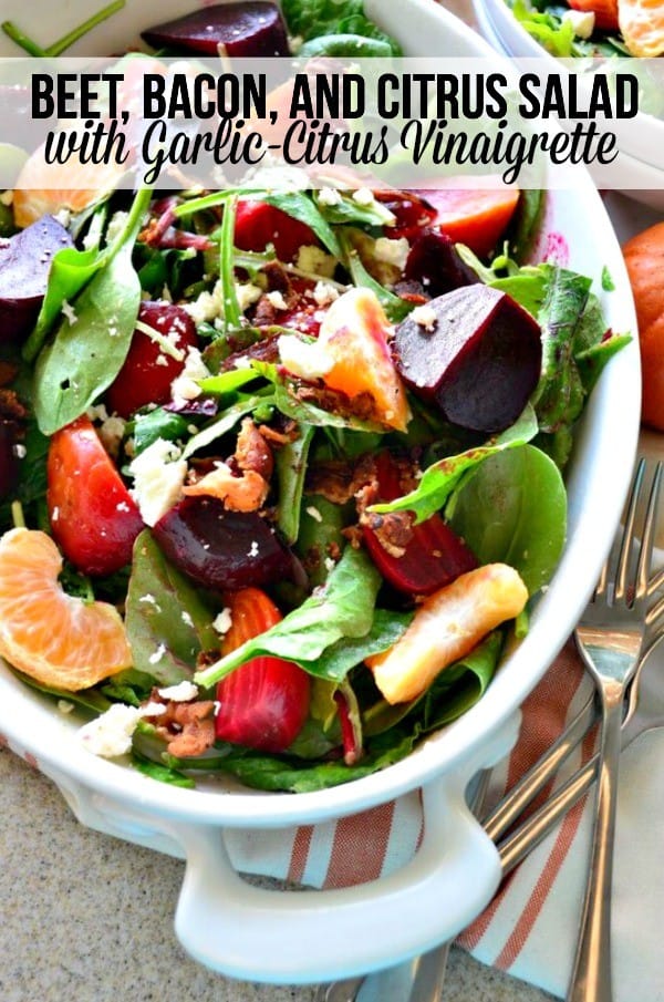 Beet, Bacon, and Citrus Salad with Garlic-Citrus Vinaigrette