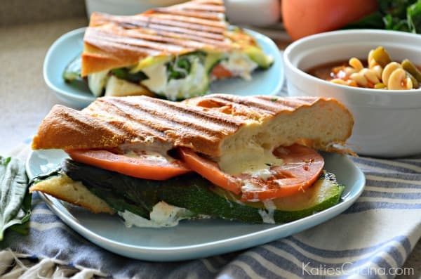 Grilled Zucchini Caprese Panini