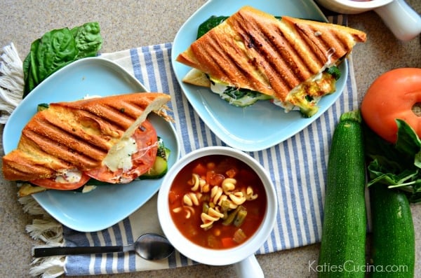 Grilled Zucchini Caprese Panini