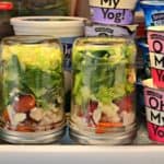 Salad in a Jar with Feta and Dill Greek Yogurt Dressing