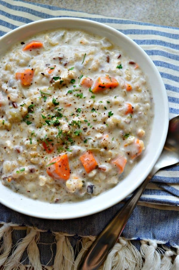 Creamy Chicken Rice Soup Recipe - Rachel Cooks®