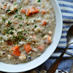 Top view Slow Cooker Cream of Chicken Soup 4