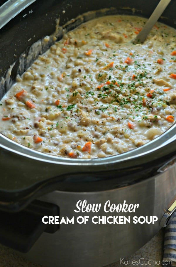 Creamy Slow Cooker Chicken and Wild Rice Soup (Easy and Gluten