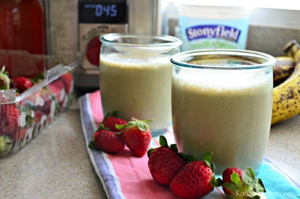 Strawberry Banana Spinach Smoothie