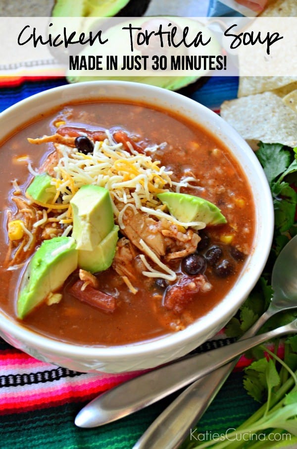 30 Minute Chicken Tortilla Soup