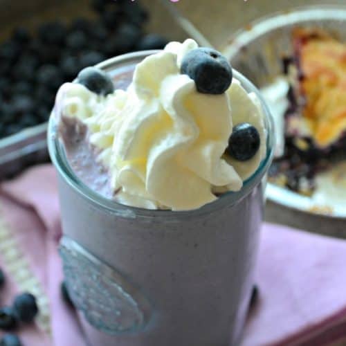 Blueberry Pie Milkshake Recipe! So easy and just a few ingredients!