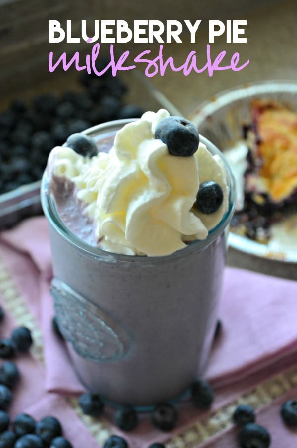 Blueberry Pie Milkshake Recipe! So easy and just a few ingredients!