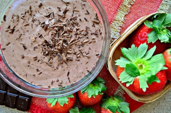 Chocolate Strawberry Yogurt Dip