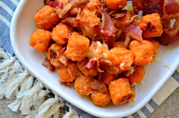 Pancetta & Cheddar Sweet Potato Totchos