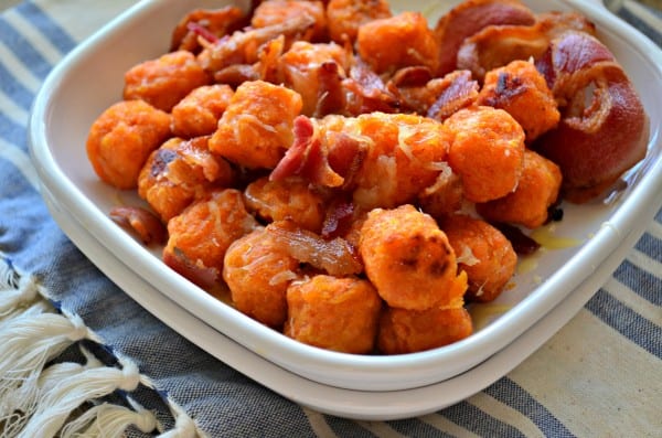 Pancetta & Cheddar Sweet Potato Totchos Recipe