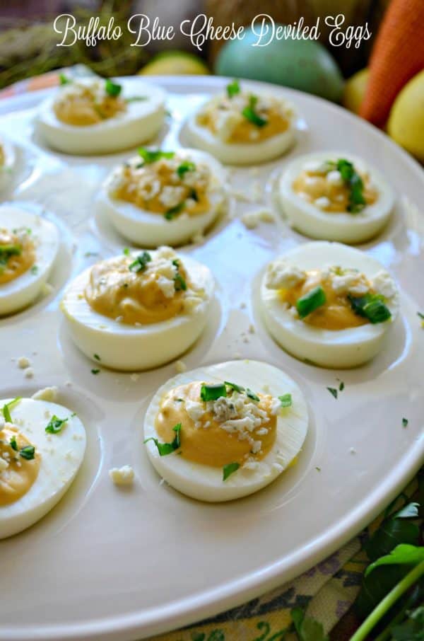 Buffalo Blue Cheese Deviled Eggs