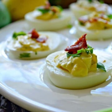 Horseradish & Bacon Deviled Eggs