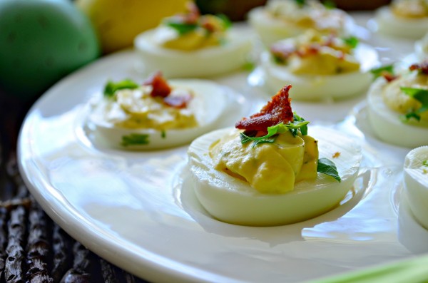 Horseradish & Bacon Deviled Eggs