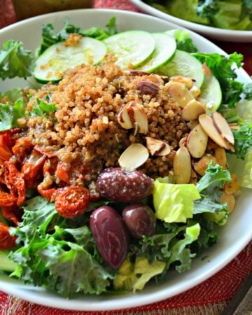 Copycat Panera Salad -- Mediterranean Quinoa Salad with Sliced Almonds Recipe