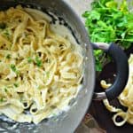 One Pot Fettuccine Alfredo For Two