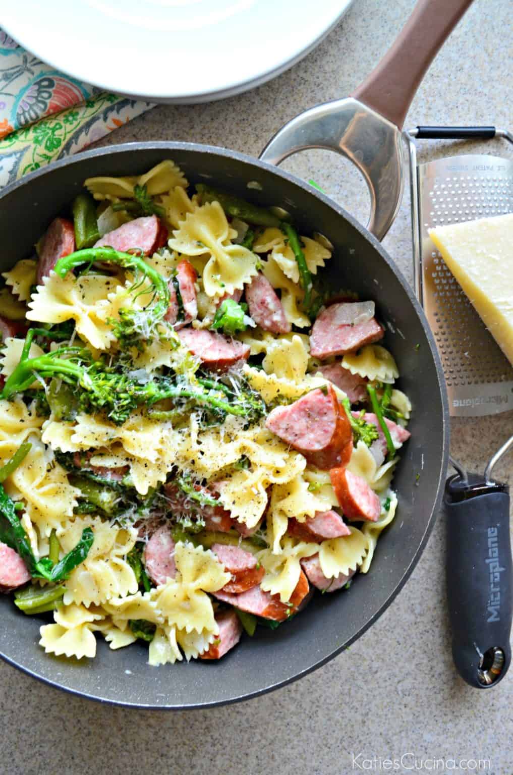 One Pot Kielbasa and Broccoli Pasta Katie's Cucina