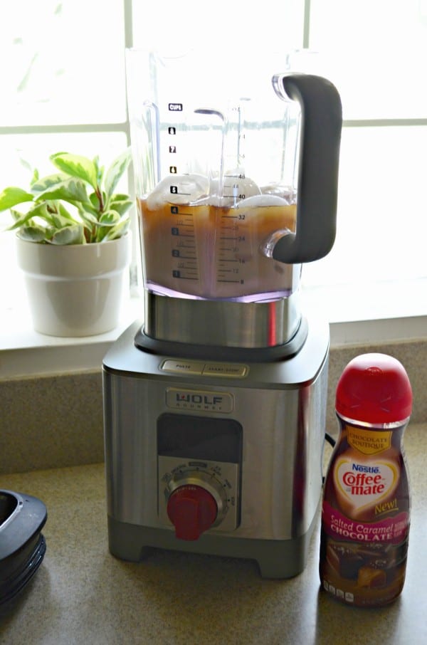 Salted Caramel Chocolate Frappuccino Recipe o #ChocolateBoutique, #ButFirstCoffeeMate, #ad